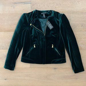 NWT INC Green Velvet Jacket